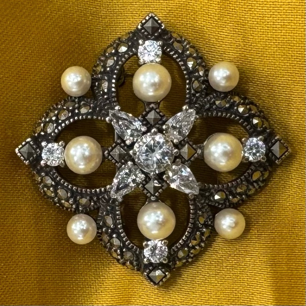 Judith Jack Sterling Silver Brooch
